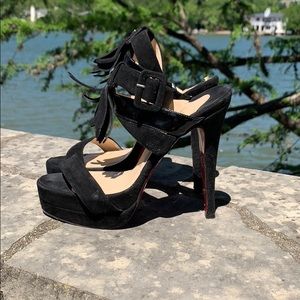 Christian Louboutin Black Platform Sandals